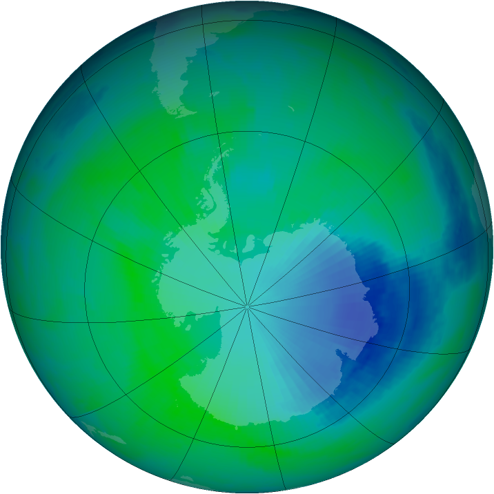 Ozone Map 1999-12-13